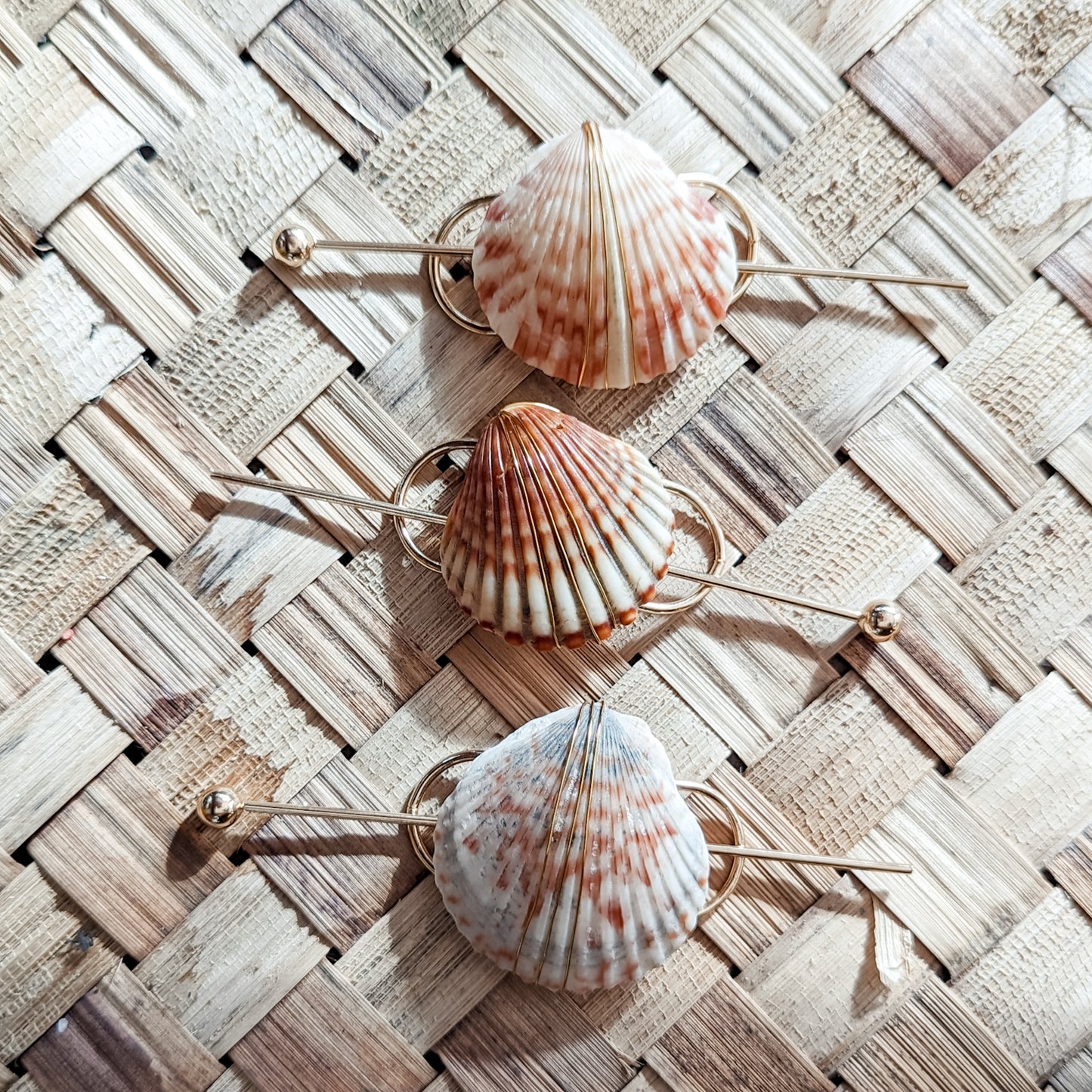 Sea Shell Open Slide Hair Pin