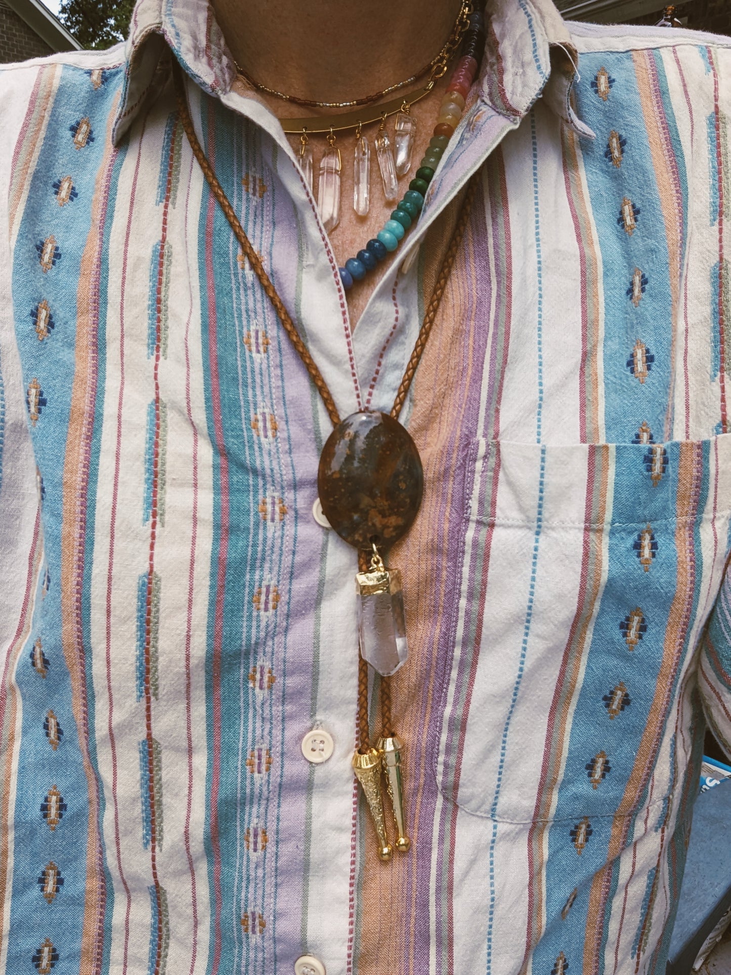 Jasper Bolo Tie Necklace