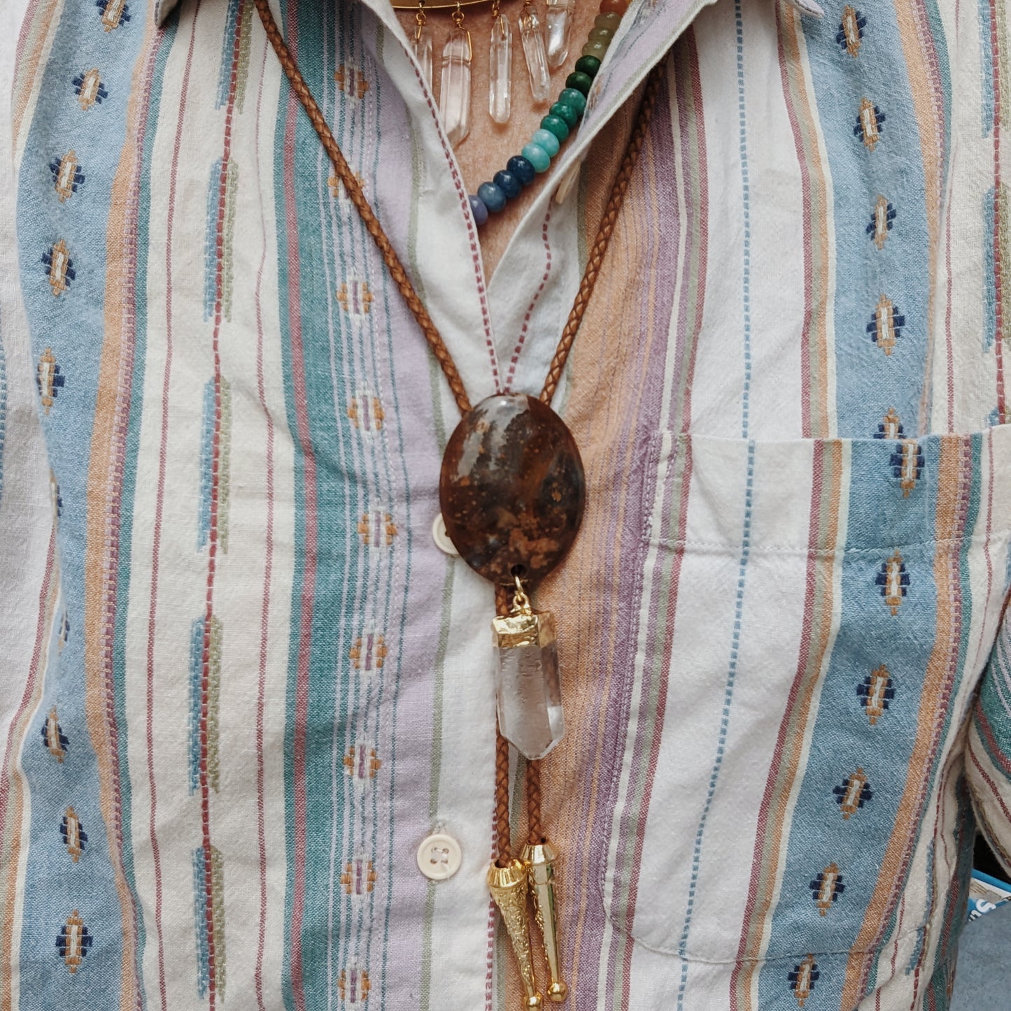 Jasper Bolo Tie Necklace