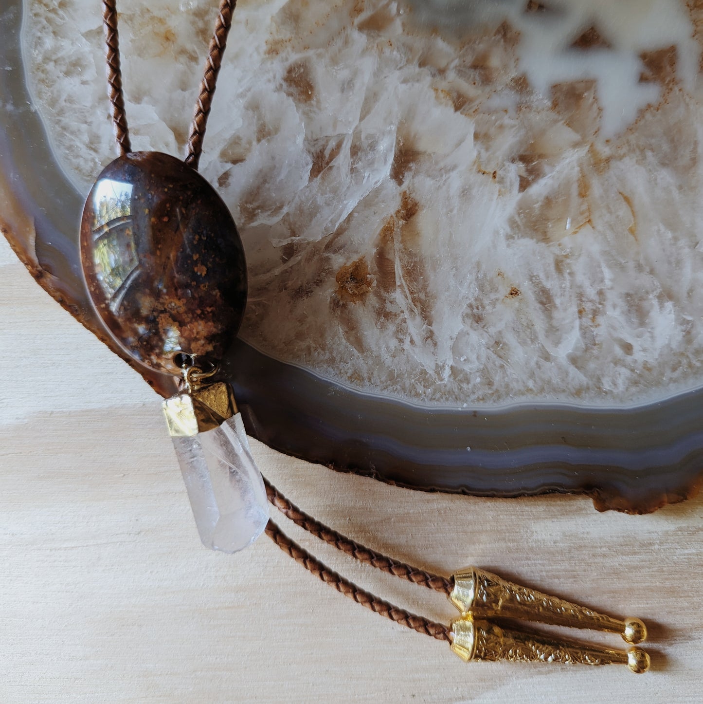 Jasper Bolo Tie Necklace