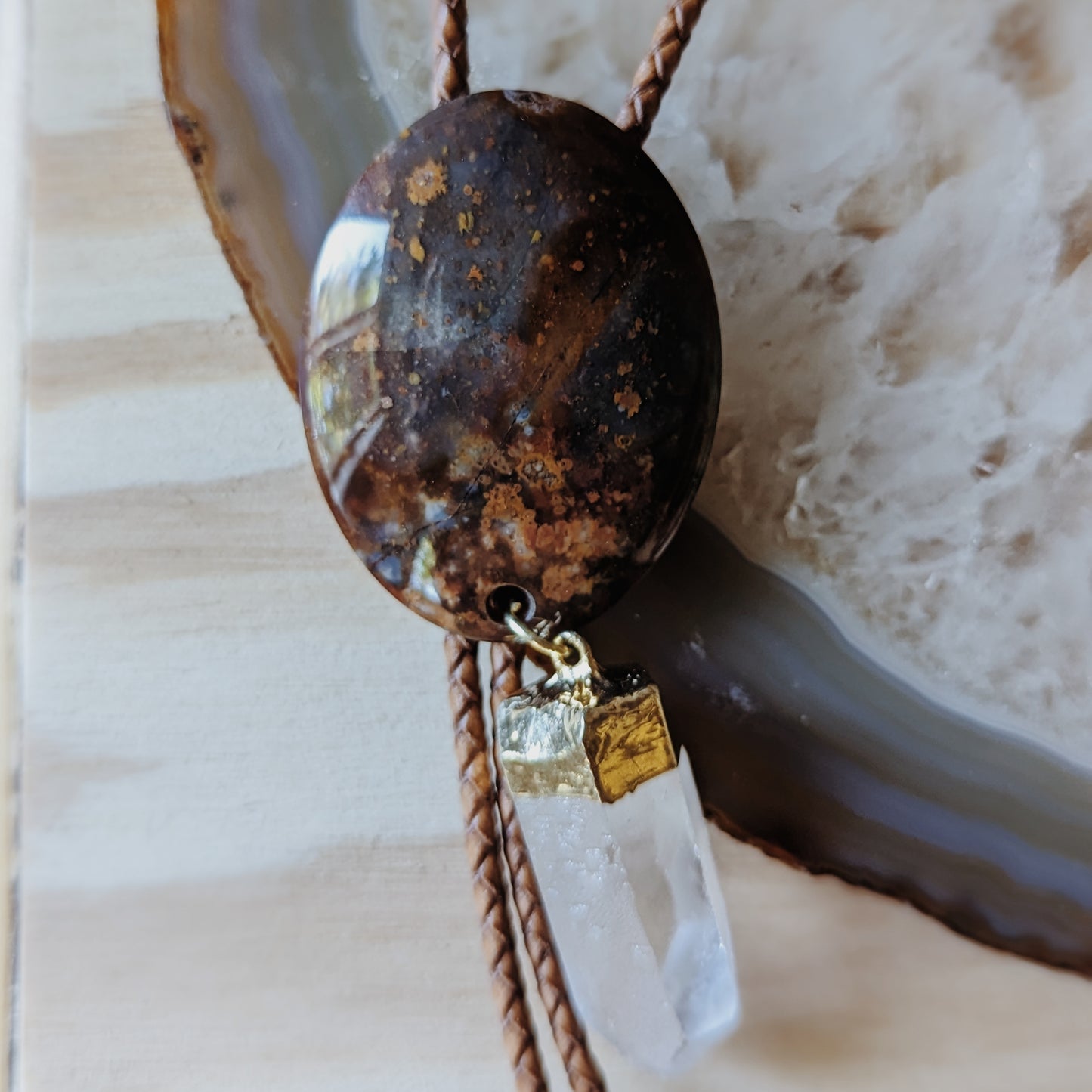 Jasper Bolo Tie Necklace