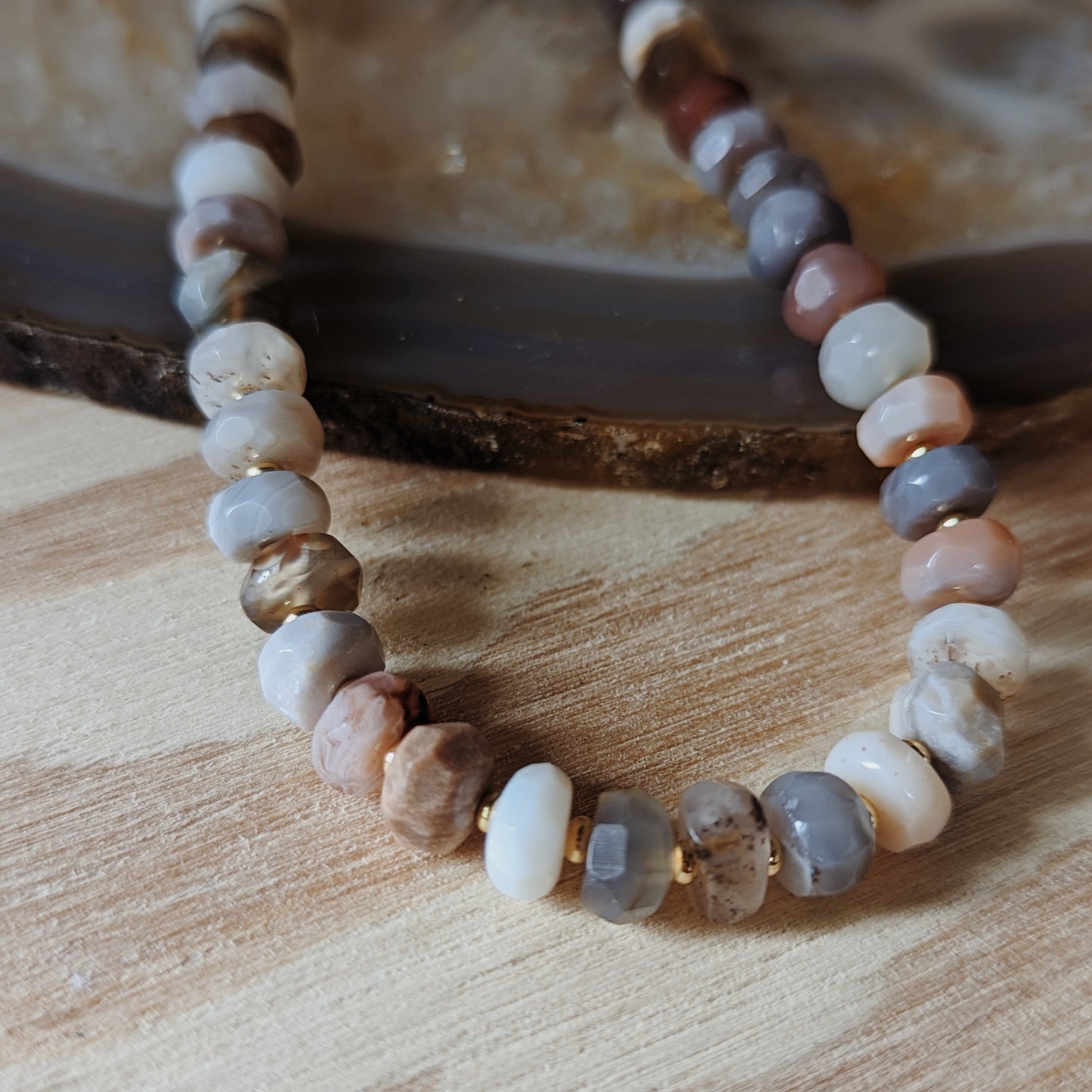 Beaded Necklace | Botswana Agate