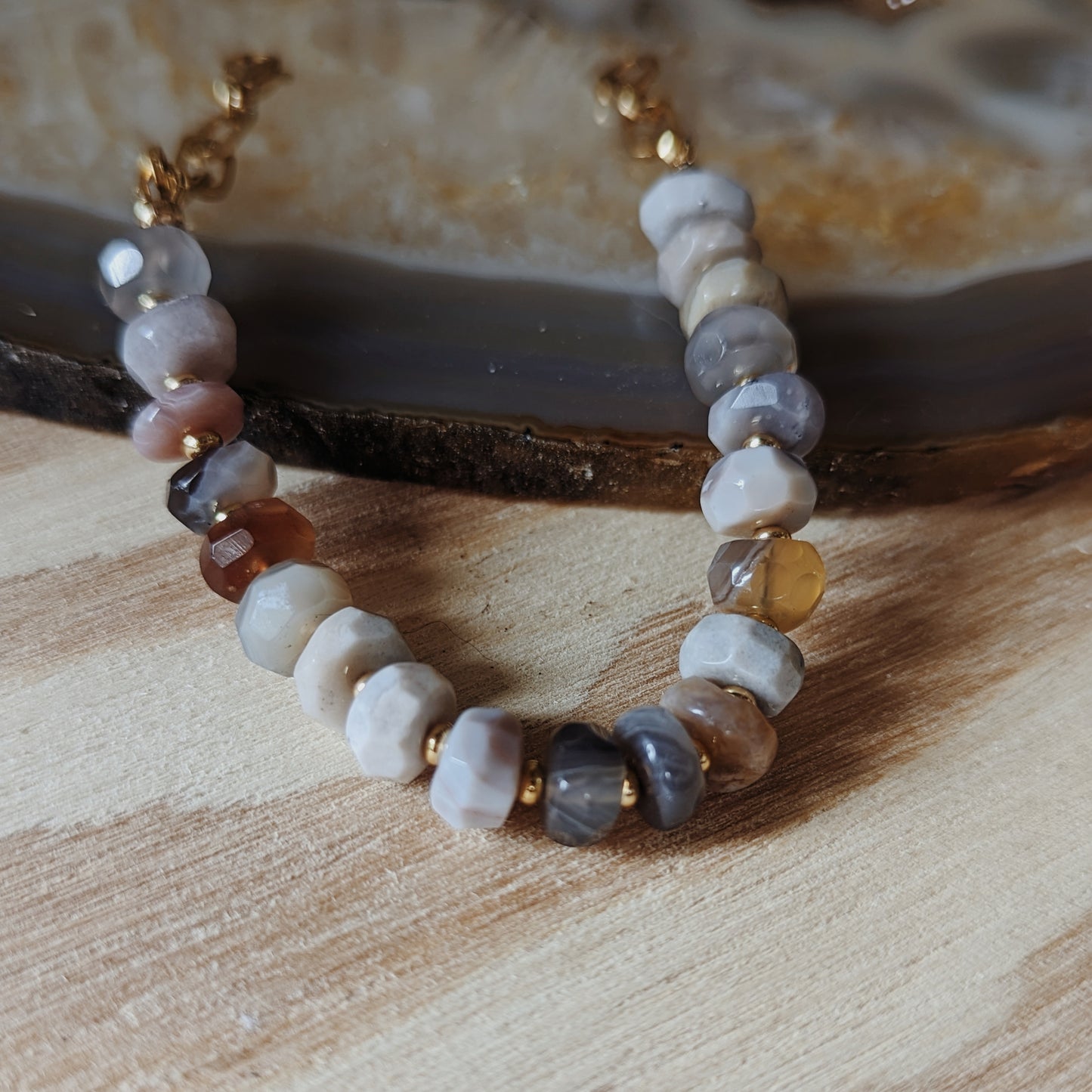 Beaded Bracelet | Botswana Agate