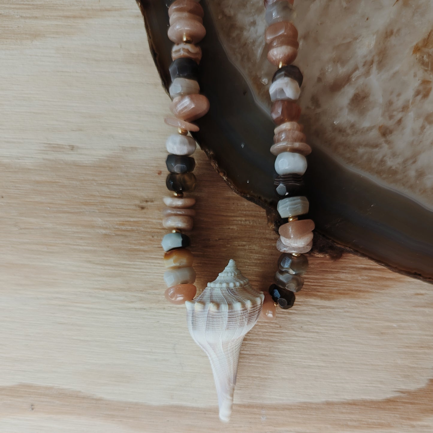 Beaded Seashell Necklace