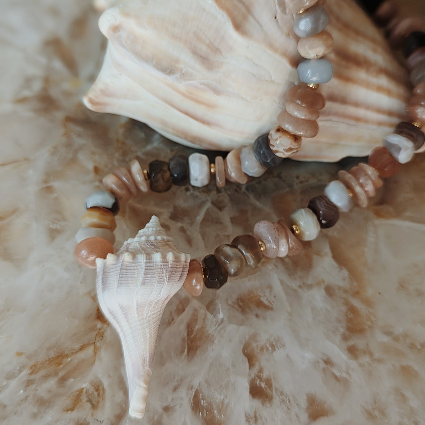 Beaded Seashell Necklace