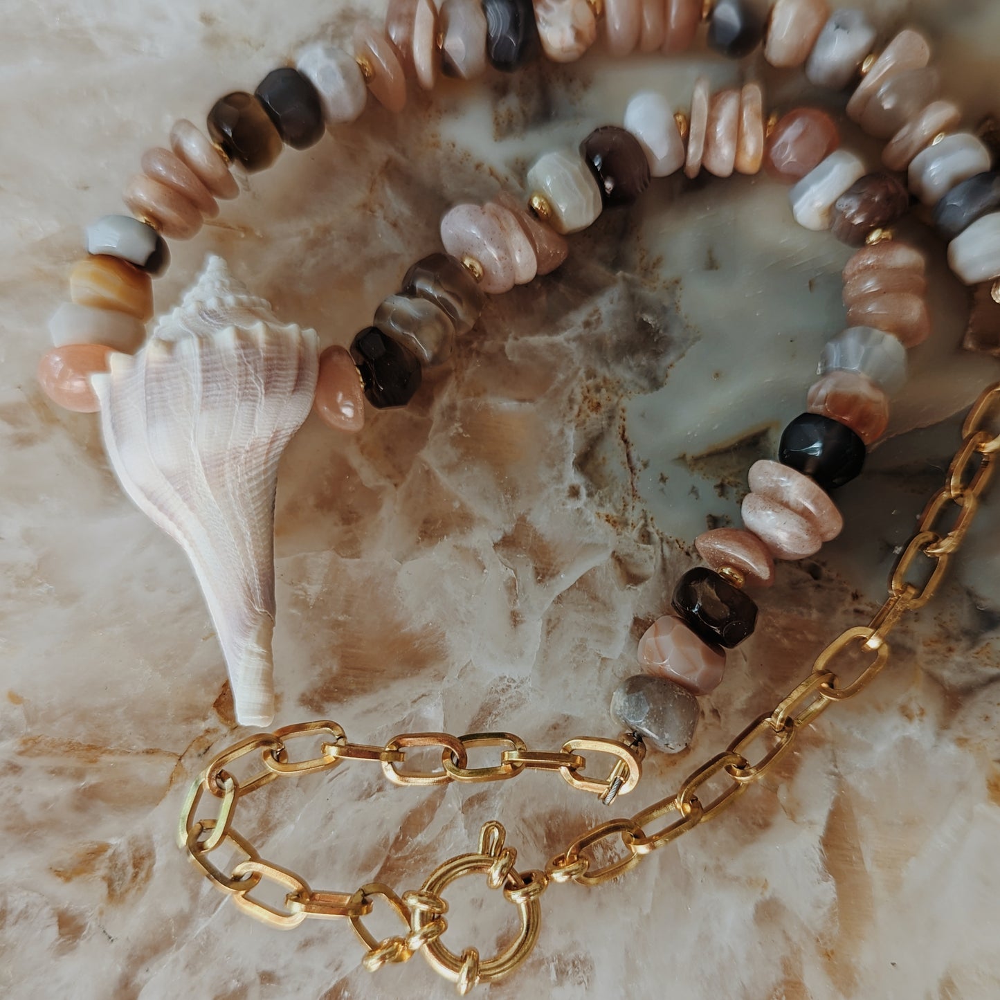 Beaded Seashell Necklace