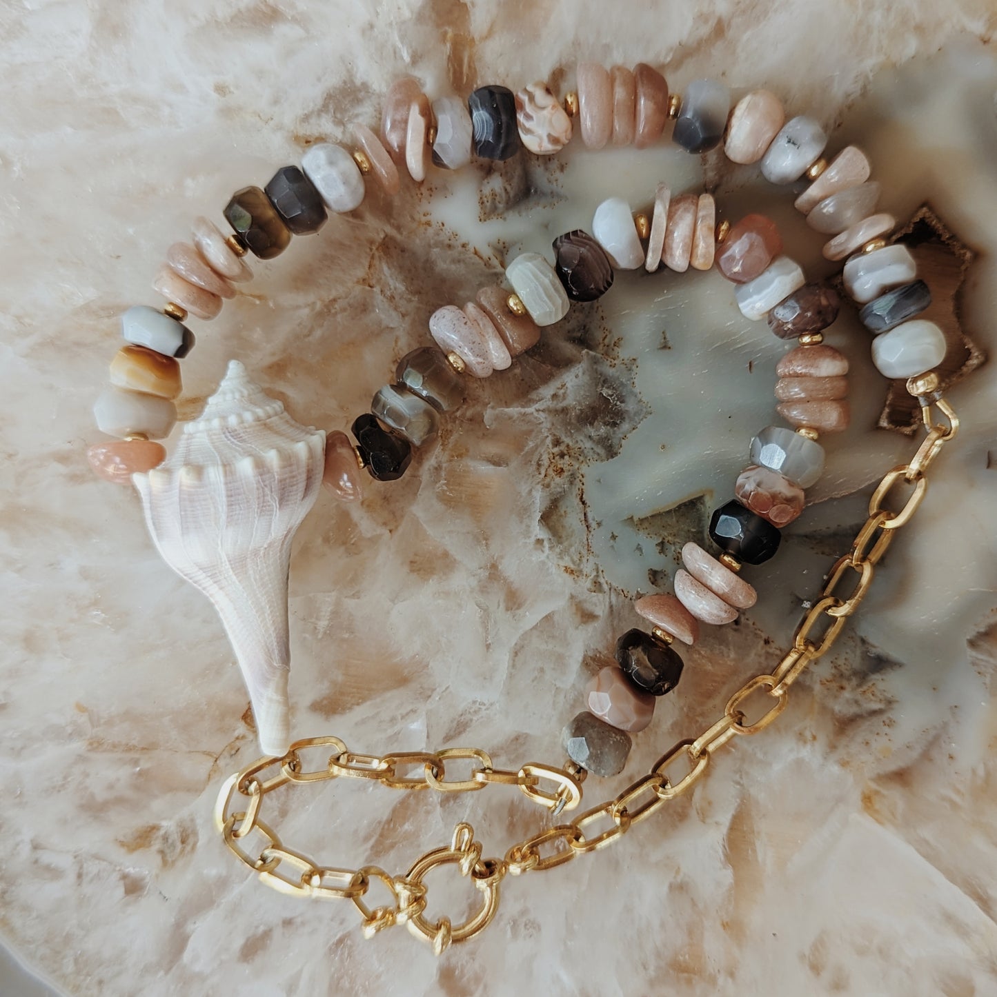 Beaded Seashell Necklace