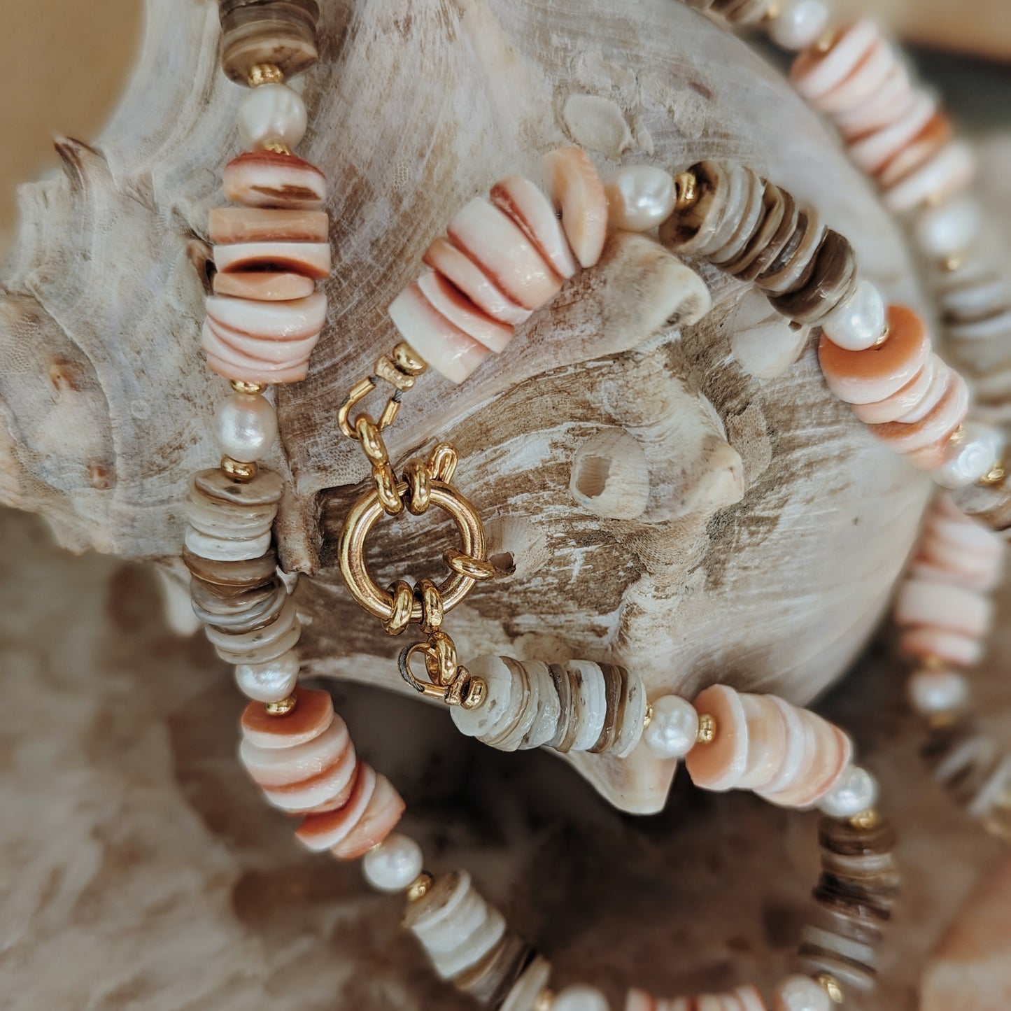 Beaded Seashell Necklace